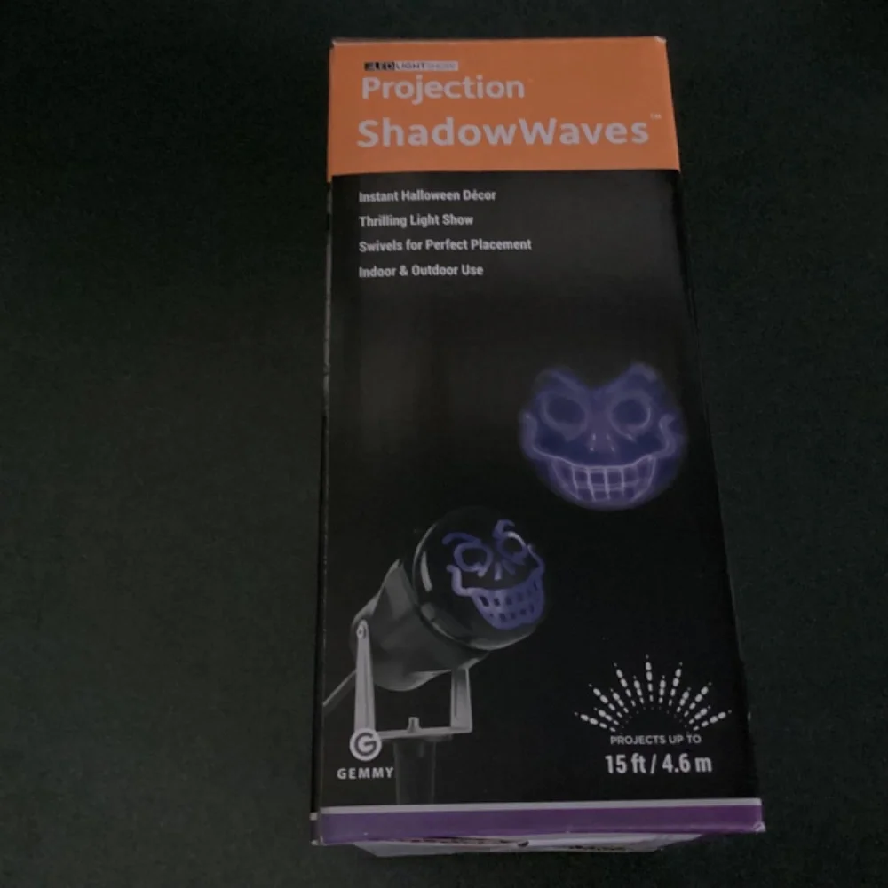LED Lightshow Projection ShadowWaves New In Box Indoor/Outdoor Use